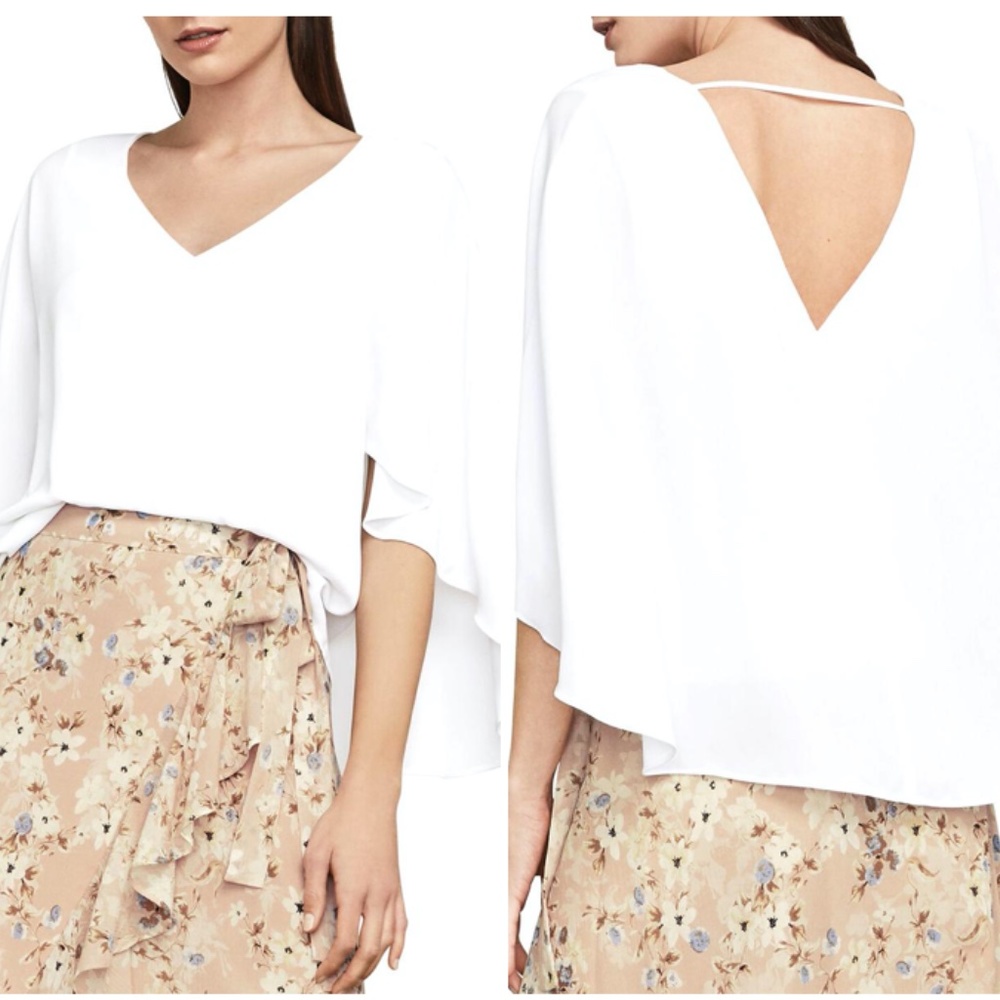BCBG Maxazria "Shannah" cape blouse
